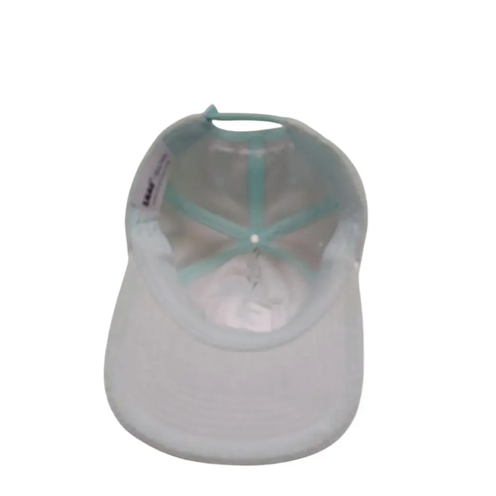Vintage Y2K Corduroy “JEJU” Baseball Cap Mint Green Snapback Hat Casual Coastal
